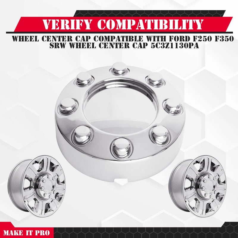 KitsPro Wheel Center Caps for Ford F-250 F-350 SRW Rim 5C3Z-1130-PA Replacement Hub Cap, Pack of 1 - Image 2